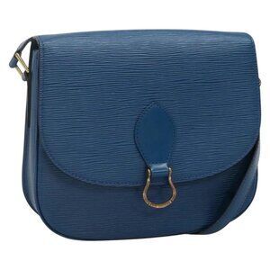 LOUIS VUITTON Epi Saint Cloud GM Shoulder Bag Toledo Blue M52195 LV Auth yk19414